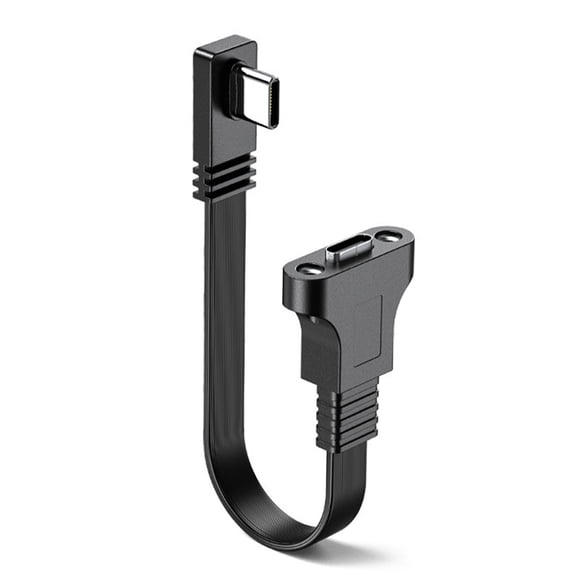 Right Angled 90 Degree Extension Cable USB C Male to Type C Female Data Adapter Cord 100W Fast Charging