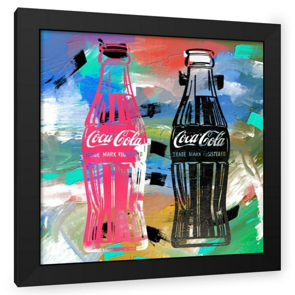 Stephen Chambers 20x20 Black Modern Wood Framed Wall Art Titled - Coca Cola