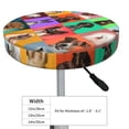 thumbnail image 4 of Cauagu Cute doggies Print Round Stool Covers,Seat Cushion for Round Bar Stool Chair Seat Cover for Bar Round Chair Fits for 12/13/14in Bar Stool Cushion-14 inch, 4 of 7
