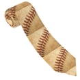 thumbnail image 2 of Rocae Vintage Baseball for Soft and Comfortable Men's Tie Necktie Wedding Business, 2 of 5