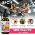 thumbnail image 5 of Vitamin B12 Raspberry Liquid Supplement Drops with B6, B1, Niacin & Folate - Edible Support for Energy, Brain & Heart, Non-GMO & Gluten-Free, 4 Fl Oz, 5 of 7