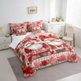 thumbnail image 3 of Homewish Kawaii Gnome 7-Piece Twin Bedding Sets,Valentine Rose Bedding Comforter Set,Classic Geometric Checkered Sheet Sets For Adults,Microfiber Bedroom Decor Reversible, 3 of 8