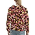 thumbnail image 7 of Wukai Ice Cream Cake Print Womens Hoodies Fleece Sweatshirts Long Sleeve Sweaters Pullover Fall Outfits Winter Clothes-XX-Large, 7 of 7