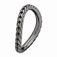 thumbnail image 3 of Sterling Silver Stackable Expressions Polished Black-plated Wave Ring - Size 5, 3 of 3