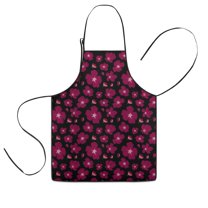 Pioneer Flower Floral Print Pattern Kids Aprons for Girls and Boys,Adjustable Neck Strap Toddler Aprons for Kids Cooking Baking