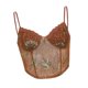 thumbnail image 5 of Tops de danza del vientre con empalme fresco, color marrón, diseño de malla para espectáculos, tops de malla para club en interiores M, 5 of 8