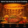 thumbnail image 5 of 12QT Air Fryer Toaster Oven, 24H Delay Start Timer, 12 Preset Menus, Patbrela Full-Color Touchscreen, 1500W Broi, Dehydrate, Bagel, Seafood for Home, 5 of 9