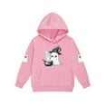 thumbnail image 5 of SERTG Children's Halloween Two-Piece Set Hooded Sweatshirt with Cute Printed +Casual Long Pants Long Sleeved Set Tops and Pants for Kids 2-13 Years(Pink,3 Years), 5 of 5