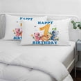 thumbnail image 4 of Happy 1rd Birthday Pillow Covers 12"x20", Cartoon Cute Pink Yellow Blue Dinosaurs Floral Soft Brushed Microfiber Breathable Throw Pillow Covers, Pillowcase with Zipper for Couch Sofa Bedroom, 4 of 9