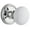 Bright Chrome, variant on Grandeur Geohyd_Prv_234 Georgetown Solid Brass Rose Privacy Knob Set - Grey