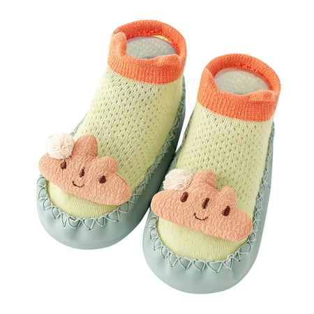 

Spring Summer Children Toddler Shoes Flat Bottom Lightweight Hollow Mesh Breathable Comfortable Cartoon Tiger Rabbit Cloud Shape