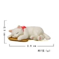 thumbnail image 3 of Escultura de jardín con lindos gatos blancos dormidos con lazos, higos de PVC, 3 of 3