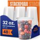 thumbnail image 1 of Stack Man [48 juegos - Contenedores desechables de plástico de 32 onzas con tapas herméticas, 1 of 5