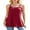 Red, variant on Casual Summer Lace V Neck Camisole Tops for Women Built in Bra Sleeveless Tops S-3XL