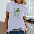 thumbnail image 5 of T-shirt de la Saint-Patrick pour Femme, Mode, Col Rond, Imprimé, Manches Courtes, T-shirt Décontracté Ample, Hauts, T-Shirts de la Saint-Patrick pour Femmes, 5 of 5