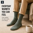 thumbnail image 3 of 5 Pairs Merino Wool Socks for Men, Thick Winter Wool Hiking Socks, Warm Breathable Crew Mens Socks（Fit USA Size 7-13), 3 of 9