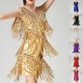 thumbnail image 5 of Women Sequins Latin Dance Dress Sexy Rumba Cha Cha Tango Samba Dance Party Dress, 5 of 11