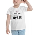 thumbnail image 3 of Safety First Drink With A Nurse Cute Toddler T-Shirts for Boys Girls (White, 2T), 3 of 5