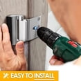 thumbnail image 4 of Harpily Home Door Lock with 8 Screws Childproof Door Reinforcement Lock with 3 Inch Stop Withstand 800 Lbs for Inward Swinging Door Upgrade Night Lock To Your Home One Size Silver, 4 of 5