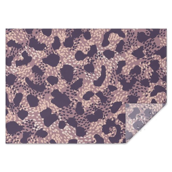 Purple and Pink Leopard Pattern Rectangle Tablecloth 60"x84",Waterproof Polyester Rectangle Table Cloth, Wipeable Spillproof Polyester Tablecloth for Dining, Camping, Indoor and Outdoor