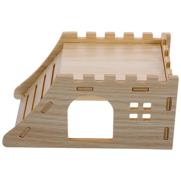 Pet Toys Guinea Pig Maze Mini Rat Cage Hideout Hamster Hideaway Climbing Play Hut Wooden