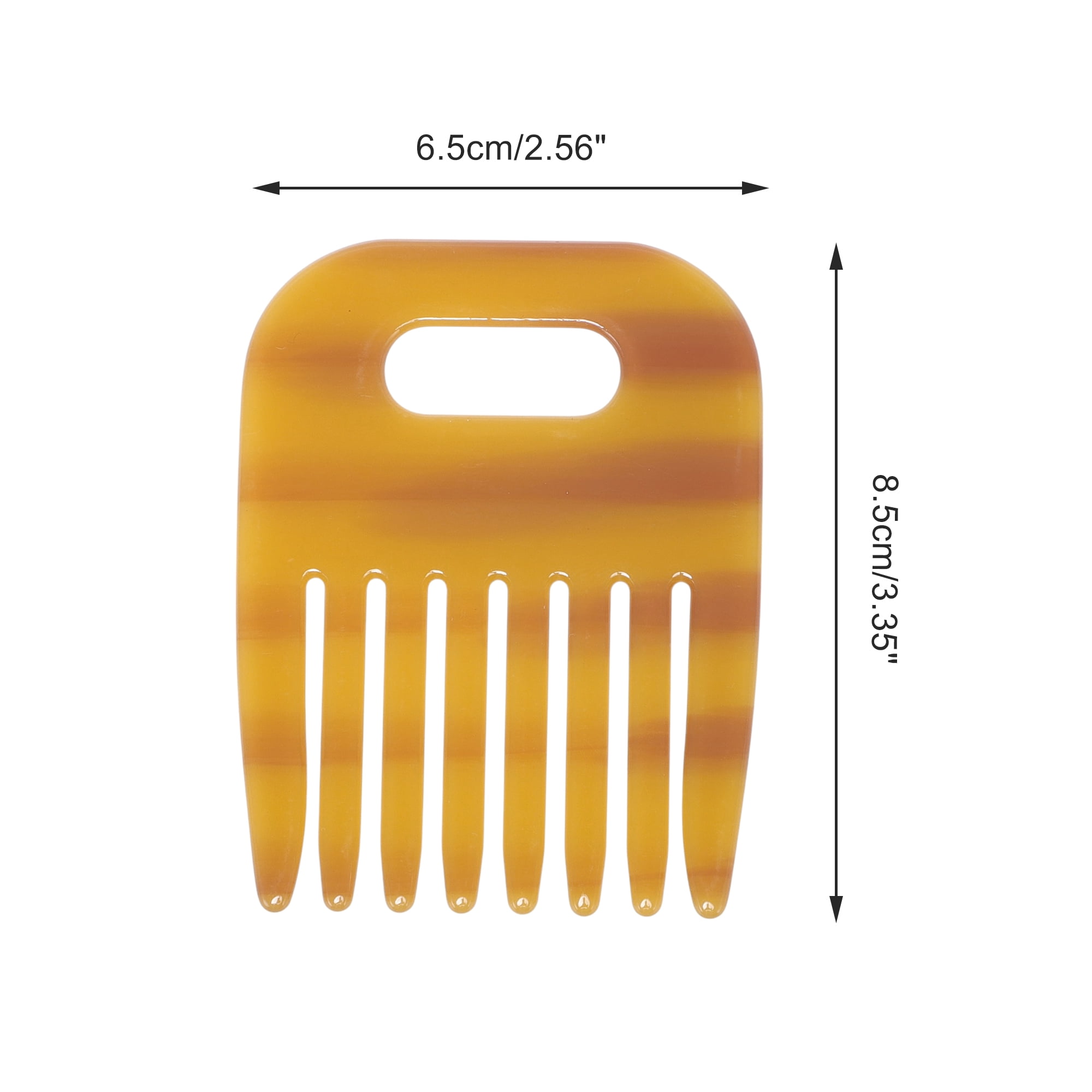 Unique Bargains 1 Piece Women Durable Vintage Acetate Comb for Curly Hair Amber