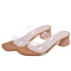 thumbnail image 5 of Sandalias y pantuflas transparentes para mujer Tacón grueso Boca de pescado Zapatillas de tacón alto Wmkox8yii  ytu1959, 5 of 9