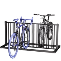 HOHYN Bike Rack Garage Floor, Grid Bike Rack in Ground, 10-Bike Load Rating Dual Sided Bicycle Storage Stand Floor Parking Stand for Garages, Stores, Schools or Universities