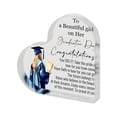 thumbnail image 1 of Modern Home Decor, Graduation Keepsake Heart Shaped Acrylic Souvenir Perfect Graduation and Decoration, 1 of 8