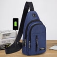 thumbnail image 4 of Bolsa De Pecho Riñoneras informales para hombre, riñoneras seguras, accesorios para deportes al aire libre (azul) Tmvgtek Para Estrenar, 4 of 8
