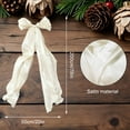 thumbnail image 3 of 20 x 78 Inches Large Christmas Tree Topper Bow - Fluffy Tulle/Satin Xmas Bow for Tree, Wreath, Wall, Door, Car Decor - Extra Large Bows with Long Streamers Holiday Wedding Party Decorations, 3 of 5