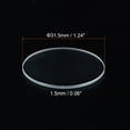 thumbnail image 2 of Uxcell 3Pcs Lente de Reloj de Vidrio Mineral Plano Redondo con Recubrimiento AR 31.5mmx1.5mm, 2 of 6