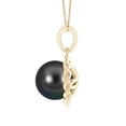 thumbnail image 2 of ANGARA Rope-Framed Tahitian Cultured Pearl Pendant in 14K Yellow Gold for Women | June Birthstone, Birthday, Anniversary, Jewelry Gift for Women | Pearl Necklace, 2 of 5