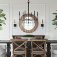 thumbnail image 6 of Chandelier 6 Light Black Iron Metal In Transitional Style 28 High By 27.5 Wide     -Traditional Installation Capital Lighting 437361Bi, 6 of 9