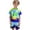 C260/Navy363, variant on Rggeeun Baby Boys Swimsuit Set 2Pc Cartoon Cool Dinosaur Pattern Short Sleeve Crew Neck Top & Elastic Waist Wide Leg Swim Trunks for Summer Holiday Beach Versatile Swim Wear,Blue,5-6 Years