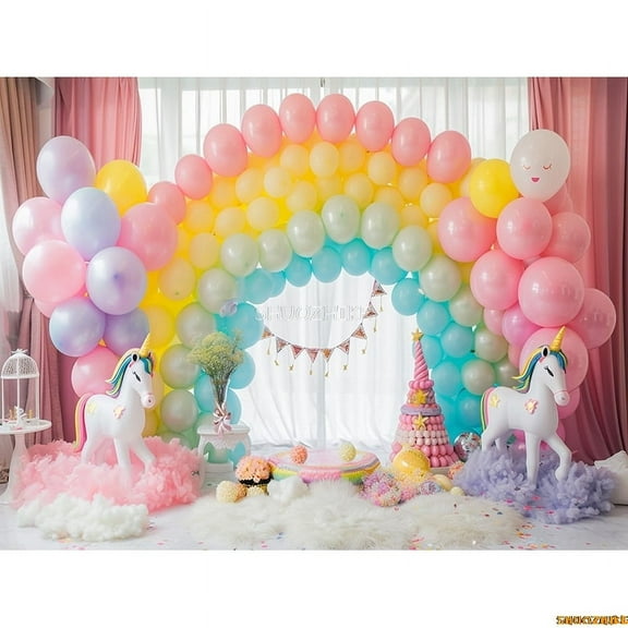 Arch Balloons Unicorns Photography Backdrops Props Baby Newborn Birthday Party ration Background RA-02