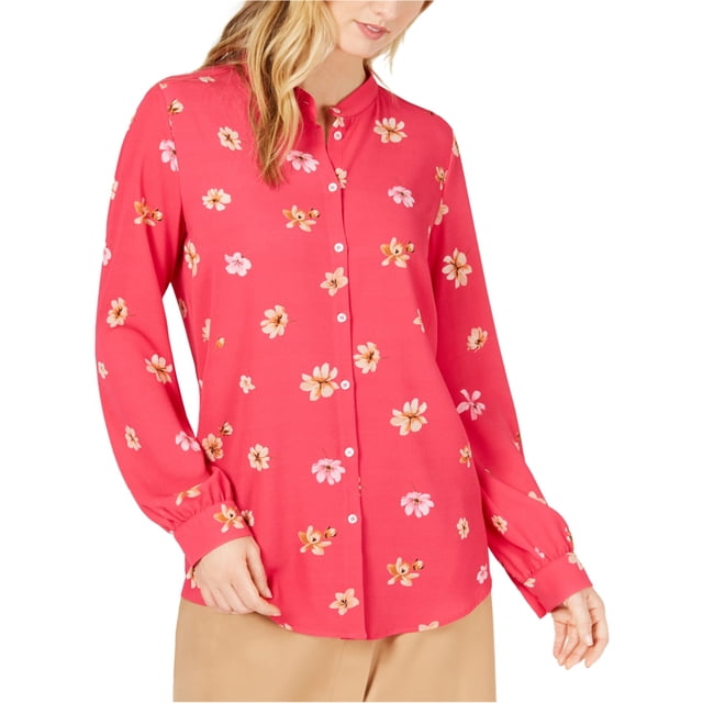 Marella Chemise à Boutons Imprimé Floral pour Femmes, Rose, 10