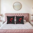 thumbnail image 2 of Set of 2 Throw Pillow Covers 18x18in - Dynamic Runner Design in Red & Orange Perfect for Couch Bed or Car Decor, 2 of 8