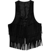 Miley Cyrus & Max Azria - Juniors Sueded Fringe Vest