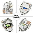 thumbnail image 5 of FORMRS Mini Backpack Purse for Women Quilted Travel Daypack Casual Shoulder Bag, Gray Cute Chubby Cat, 5 of 7