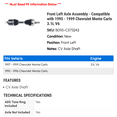 thumbnail image 2 of Front Left Axle Assembly - Compatible with 1995 - 1999 Chevy Monte Carlo 3.1L V6 1996 1997 1998, 2 of 2