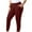 Wine, variant on BUIGTTKLOP Leggings with Pockets for Women Plus Size High Waisted Yoga Pants Solid Color Stretchty Slim Fited Workout Tights