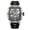 Silver Black, variant on MEGIR Tonneau Hollow Automatic Mechanical Watch Steel Case Waterproof Male Wristwatch Silicone Strap