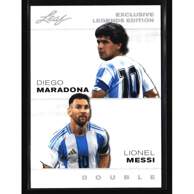 Tarjeta coleccionable de fútbol 2025 Leaf Double, exclusiva edición Legends