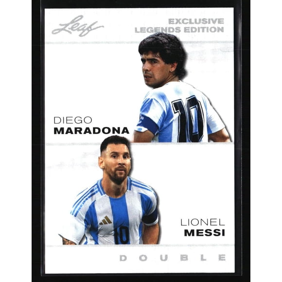 Tarjeta coleccionable de fútbol 2025 Leaf Double, exclusiva edición Legends