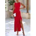 thumbnail image 2 of Vestido largo PRETTYGARDEN 2025 sin mangas con volantes para mujer, 2 of 6
