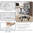 thumbnail image 3 of FKELYI Cow Musical Note Print 4 Pcs Set Office Chair Slipcovers with Armrest Covers Swivel Boss Chair Cover Removable Anti-Dust Armchair Protectoor for Home Office Decoration, 3 of 7