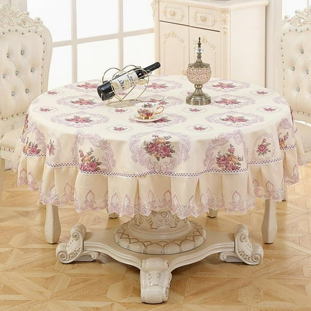 

Tablecloth Table Circular Pattern Tablecloth Anti Scalding Practical Tablecloth Fashionable European Style Tablecloth 200CM Purple