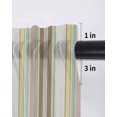 thumbnail image 6 of Yellow Green Brown Striped Sheer Kitchen Tier Curtains 45 Inch length,Rod Pocket Half Curtains & Drapes,Farmhouse Modern Stripes Art Chiffon Cafe Bathroom Window Treatments 2 Pcs 27.5"W x 45"L, 6 of 7