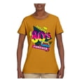 thumbnail image 3 of Totally 80's Forever Vintage Womens Graphic T-Shirt, Gold, XX-Large, 3 of 5